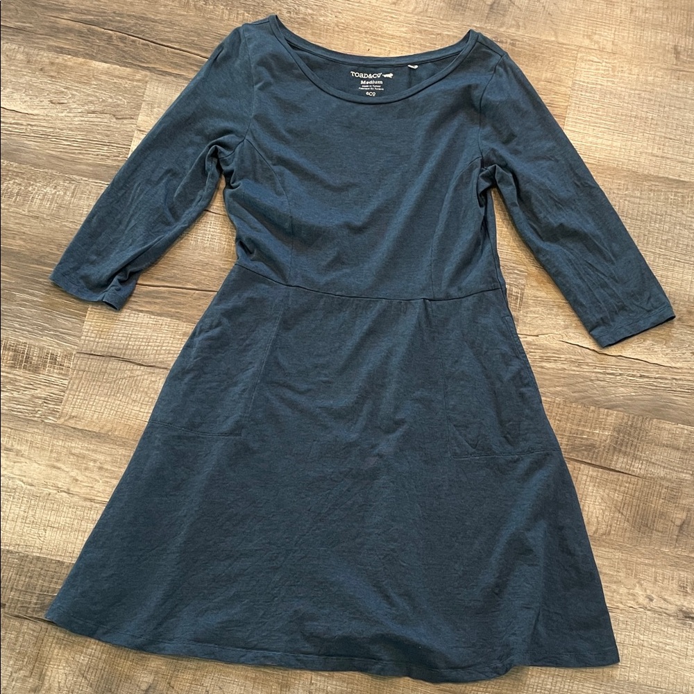 Toad&Co Women's Long Sleeve Blue Dress